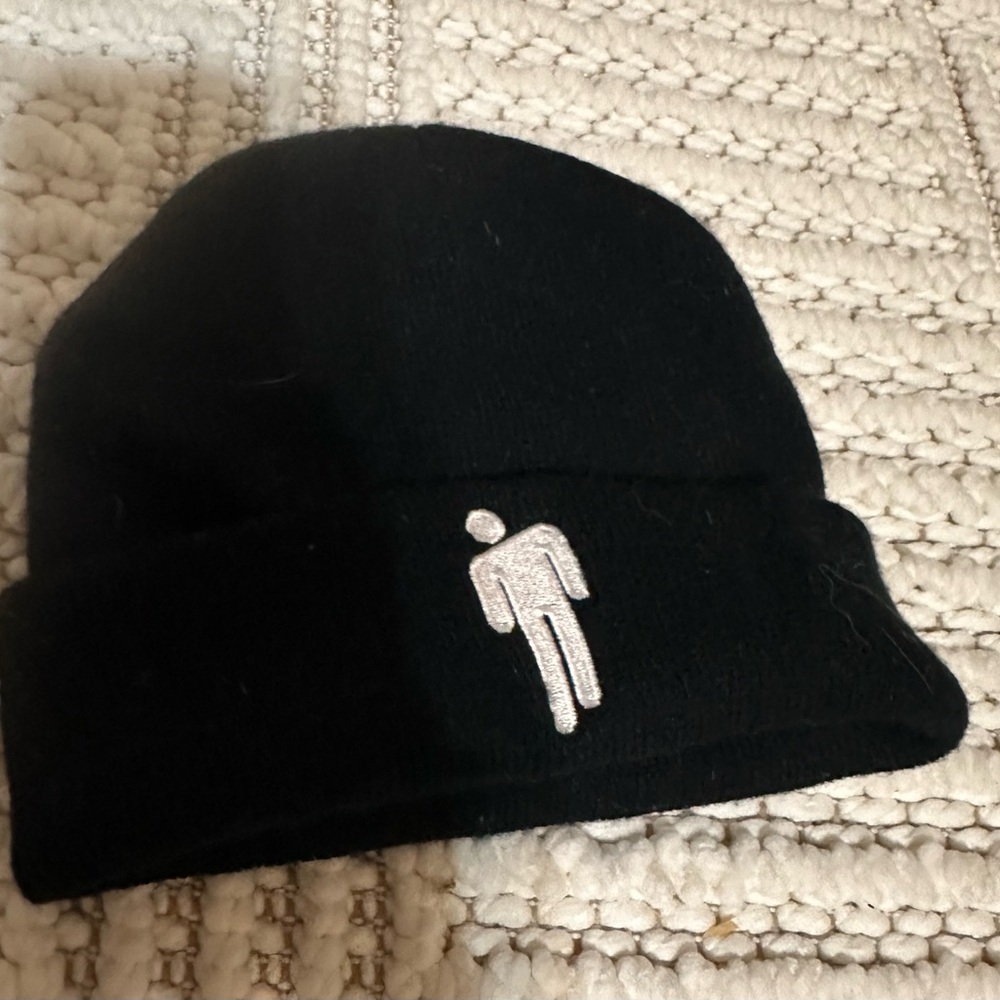 Black Beanie with Iconic White Figure